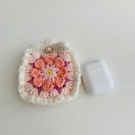 Crochet headphone bag